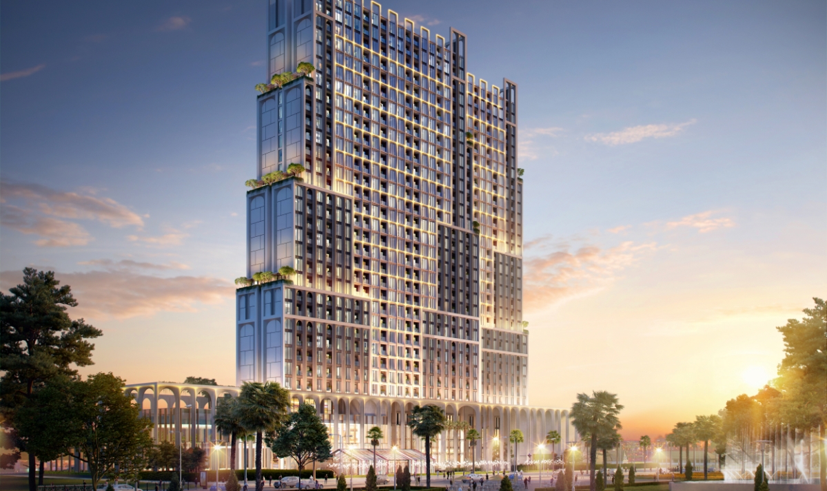 Phối cảnh tòa Coco Wonderland Resort tại dự án Cocobay Đà Nẵng.<br>