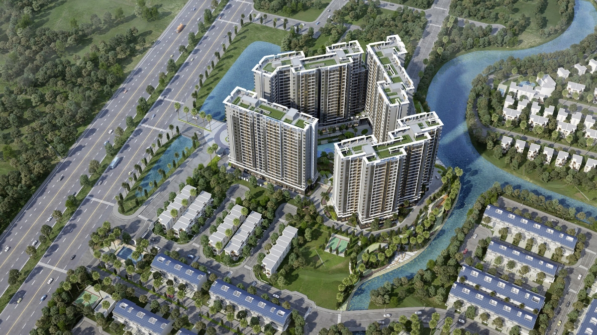 Safira tọa lạc tại vị trí đắc địa, vừa cận giang vừa cận lộ với hai mặt giáp sông.