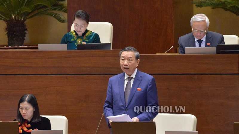 Bộ trưởng Tô Lâm giải trình ý kiến đại biểu.