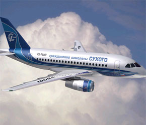 Sukhoi Superjet 100 có sức chở từ 78-98 hành khách, tầm bay khoảng 4.550km.