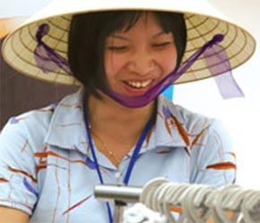 Nụ cười của người bán hàng.