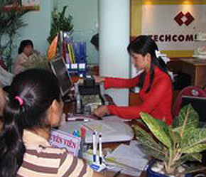 Techcombank hiện là ngân hàng cổ phần có mạng lưới đứng đầu miền Bắc.