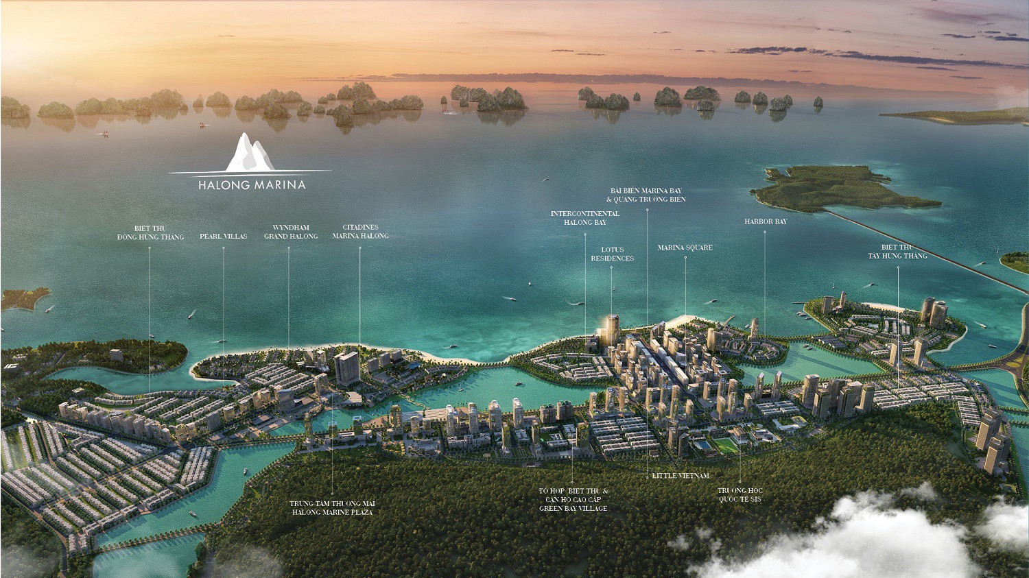 Đại đô thị Halong Marina được phát triển trên khu đất trống rộng 248ha, trải dài gần 4km đường biển.