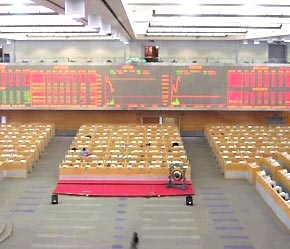 Sàn giao dịch chứng khoán Thượng Hải.