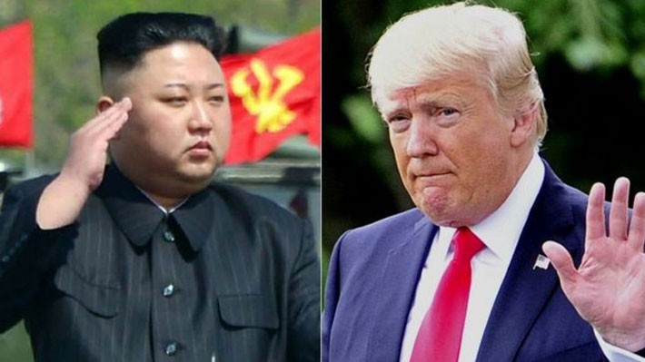 Nhà lãnh đạo Triều Tiên Kim Jong Un (trái) và Tổng thống Mỹ Donald Trump.
