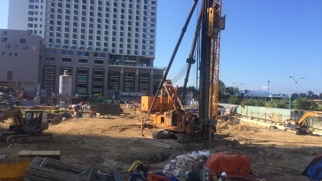 Hình ảnh thật tại công trường dự án Beau Rivage Nha Trang. Hình chụp vào tháng 5/ 2018.