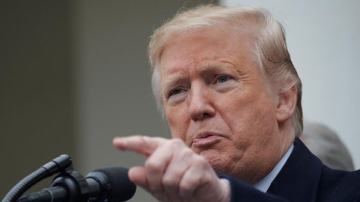 Tổng thống Mỹ Donald Trump trong một cuộc họp báo ở Vườn Hồng, Nhà Trắng ngày 4/1 - Ảnh: Reuters.