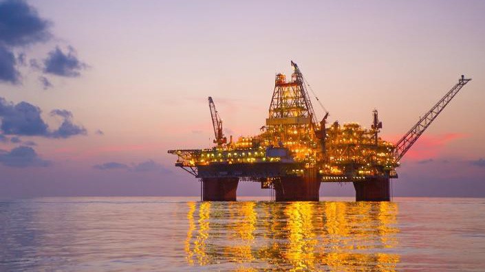 Một giàn khoan dầu trên Vịnh Mexico.