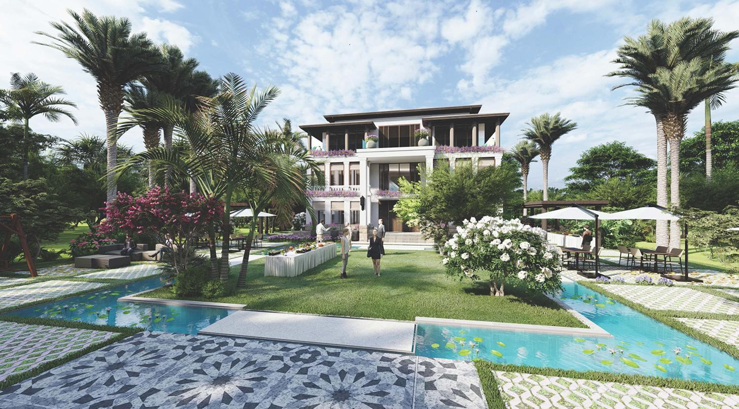 Một trong những biệt thự siêu VIP tại dự án ở Hà Nội, thuộc dòng Sunshine Heritage  của Sunshine Group.