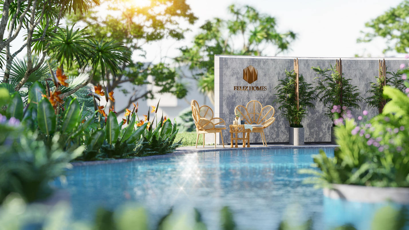 Không gian tươi mát tại dự án Feliz Homes (hình ảnh mang tính chất minh họa).