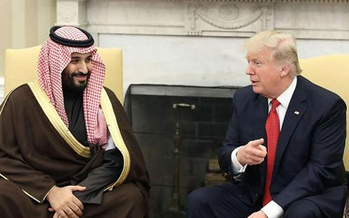 Thái tử Saudi Arabia Mohammed bin Salman (trái) và Tổng thống Mỹ Donald Trump - Ảnh: CNBC.<br>