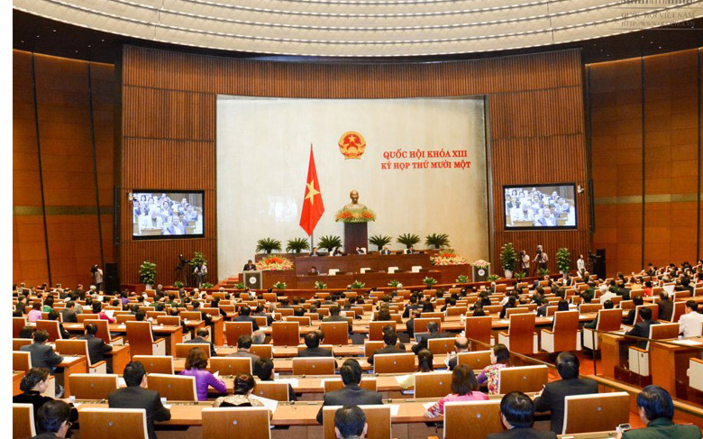 Một phiên họp của Quốc hội khoá 13.