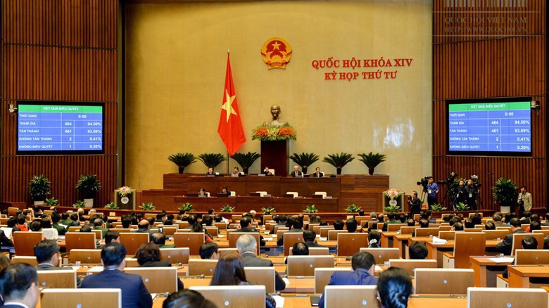 Một phiên họp toàn thể của Quốc hội khoá 14.