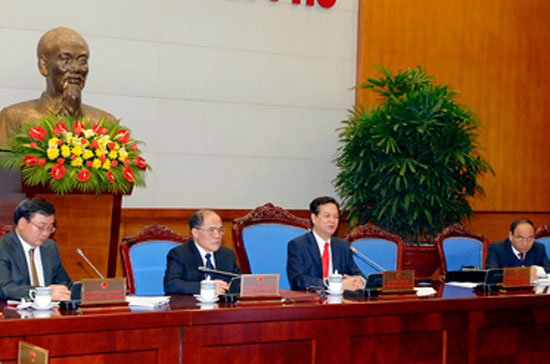 Thủ tướng Nguyễn Tấn Dũng chủ trì hội nghị - Ảnh: Chinhphu.vn.