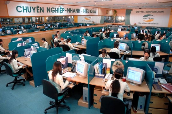 Một trung tâm chăm sóc khách hàng của Viettel.