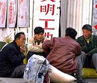 Người lao động thất nghiệp ở Trung Quốc.