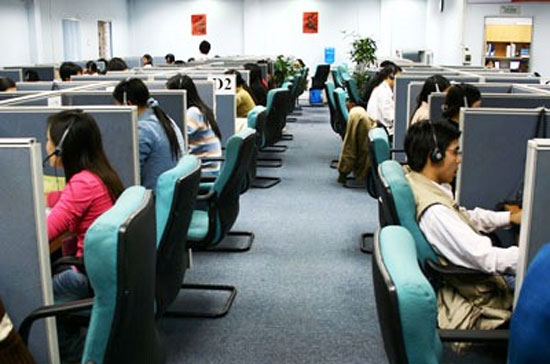 Một contact center của MP Telecom.