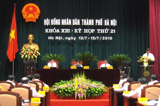 Kỳ họp thứ 21, Hội đồng nhân dân thành phố Hà Nội khóa 13 diễn ra từ 13 -15/7.