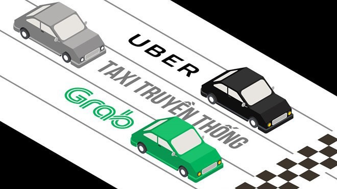 Uber, Grab đang gặp phải sự phản đối kịch liệt từ các hãng taxi truyền thống.