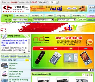 Một góc website chodientu.vn.