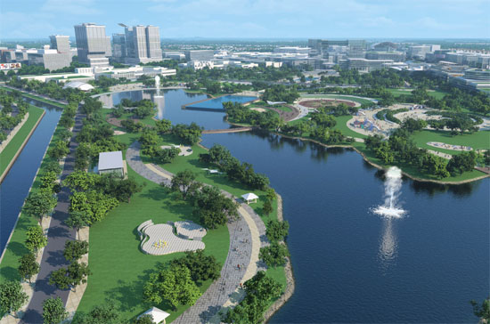 Một bản vẽ phối cảnh của dự án.