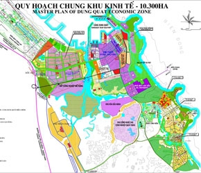 Dự án Doosan nằm ở phía Khu công nghiệp phía Đông của Khu Kinh tế Dung Quất.