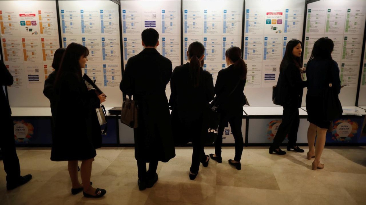 Một hội chợ việc làm Nhật Bản ở Seoul, tháng 11/2018 - Ảnh: Reuters.