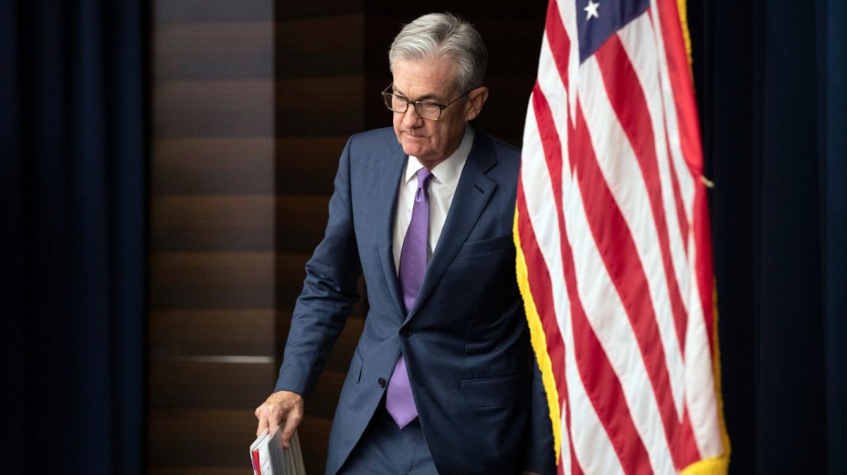 Chủ tịch FED Jerome Powell xuất hiện tại cuộc họp báo ngày 31/7 - Ảnh: Reuters.