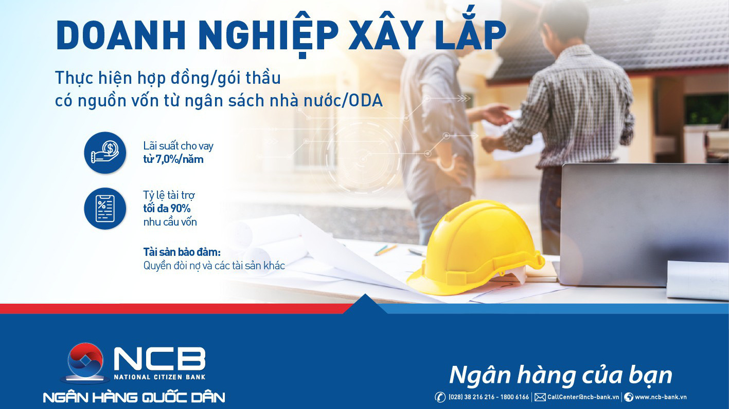 NCB dành 1.000 tỷ đồng cho vay doanh nghiệp phục vụ sản xuất kinh doanh.