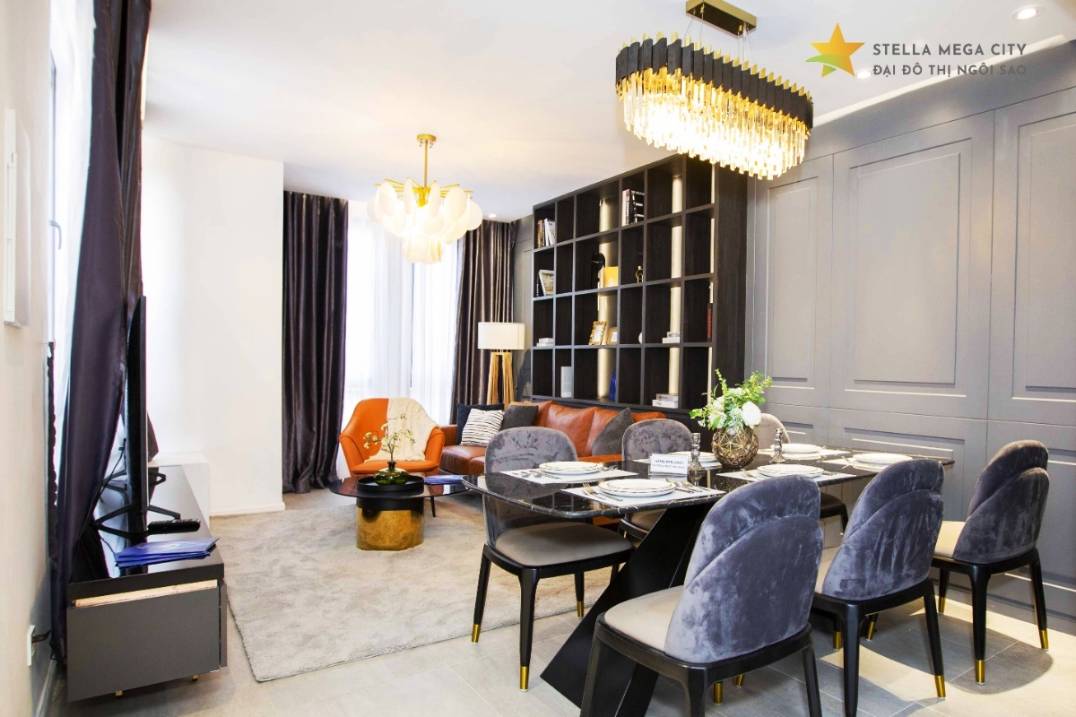 Không gian nội thất nhà mẫu Stella Mega City.
