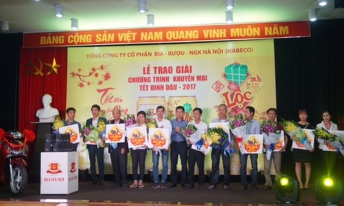 Habeco trao thưởng chương trình khuyến mại Tết