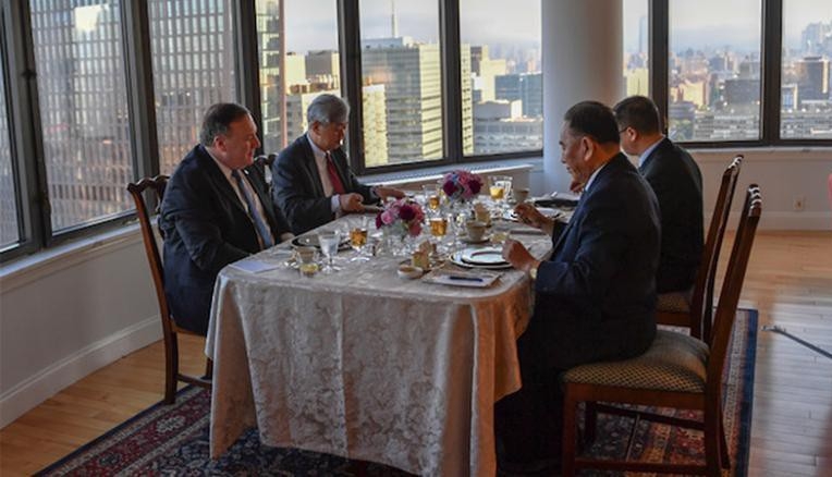 Tướng Triều Tiên ăn tối với Ngoại trưởng Mỹ ở New York - Ảnh 1.