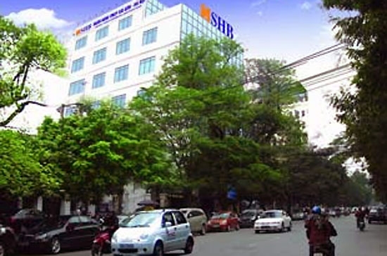 Trụ sở của SHB tại 77 Trần Hưng Đạo - Hà Nội.