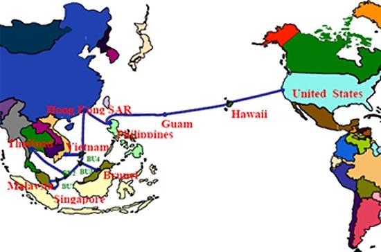Sơ đồ đường cáp quang AAG - Ảnh: AAG Consorrtium.