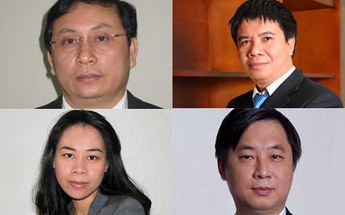 Ông Nguyễn Sơn, ông Nhữ Đình Hoà, bà Vũ Thị Bình, ông Trịnh Hoài Giang.