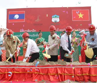 Quang cảnh lễ động thổ xây dựng làng vận động viên SEA Games 25.