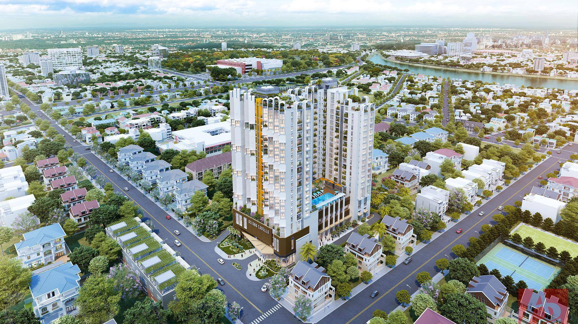 Dự án căn hộ "Doanh gia thịnh thế Asiana Capella" được tọa lạc ở mặt tiền đường Trần Văn Kiểu (khu dân cư Bình Phú, quận 6).