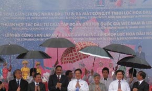 Khởi công Khu liên hợp Lọc hóa dầu Nghi Sơn