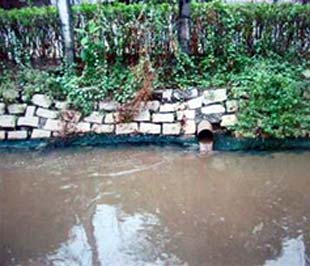 Một đường ống xả chất thải không qua xử lý của Công ty Vedan Việt Nam - Ảnh do Cục Cảnh sát môi trường cung cấp.