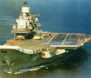 Một hàng không mẫu hạm lớp “Kuznetsov” của Nga.