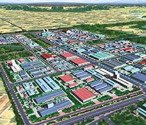 Mặt bằng Khu công nghiệp Phố Nối, nơi đặt nhà máy của Hòa Phát.