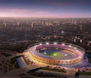 Mô hình sân vận động Olympic của London 2012.