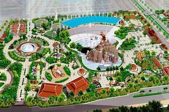 Phối ảnh khu vực công viên thuộc dự án Thiên đường Bảo Sơn.