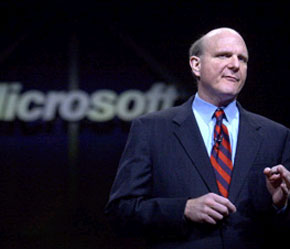 Giám đốc điều hành Microsoft Steve Ballmer tuyên bố chiến lược mới của tập đoàn trong hội nghị ngày 2/10 tại Paris.