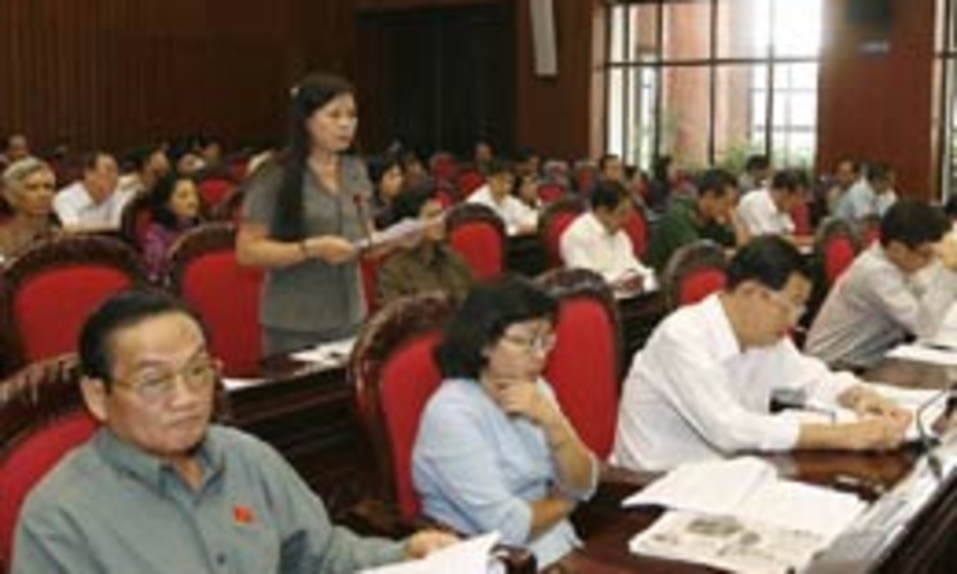 Trong tuần làm việc đầu tiên, Quốc hội đã cho ý kiến về 4 dự án luật  - Ảnh: TTXVN.