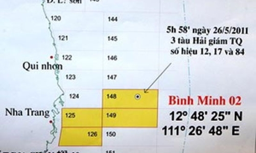 Tàu hải giám Trung Quốc vi phạm lãnh hải Việt Nam