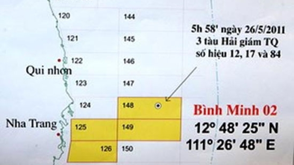 Tàu hải giám Trung Quốc vi phạm lãnh hải Việt Nam