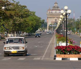 Một góc Thủ đô Vientane, Lào.