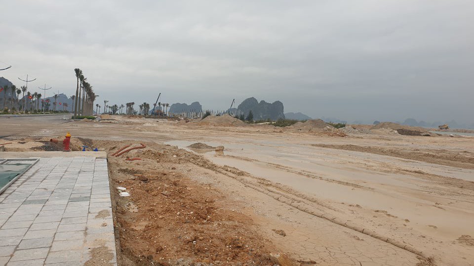 Một dự án đang được triển khai và cũng được nhiều môi giới tung tin "sốt giá" tại Vân Đồn, Quảng Ninh - Ảnh: CTV.