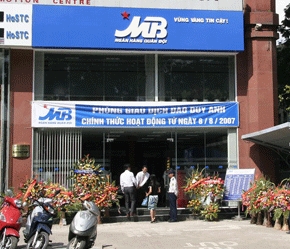 Một phòng giao dịch của MB tại Hà Nội.